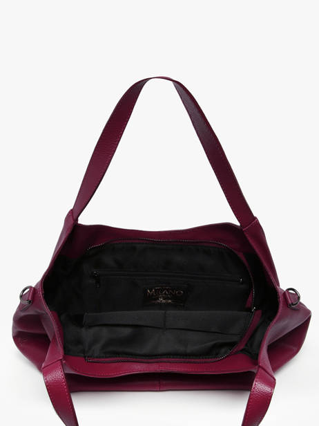 Schoudertas Caviar Leder Milano Rood caviar CA25061 ander zicht 2
